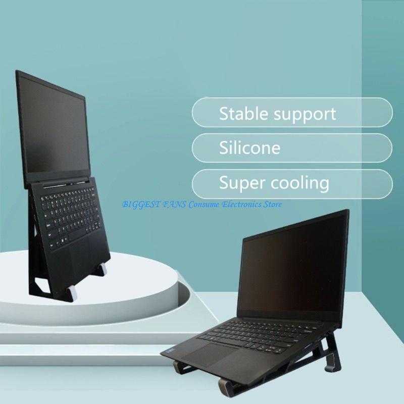 Laptop Stand Bamboo - Eenvoudige Computerstandaard voor zij- en verticale