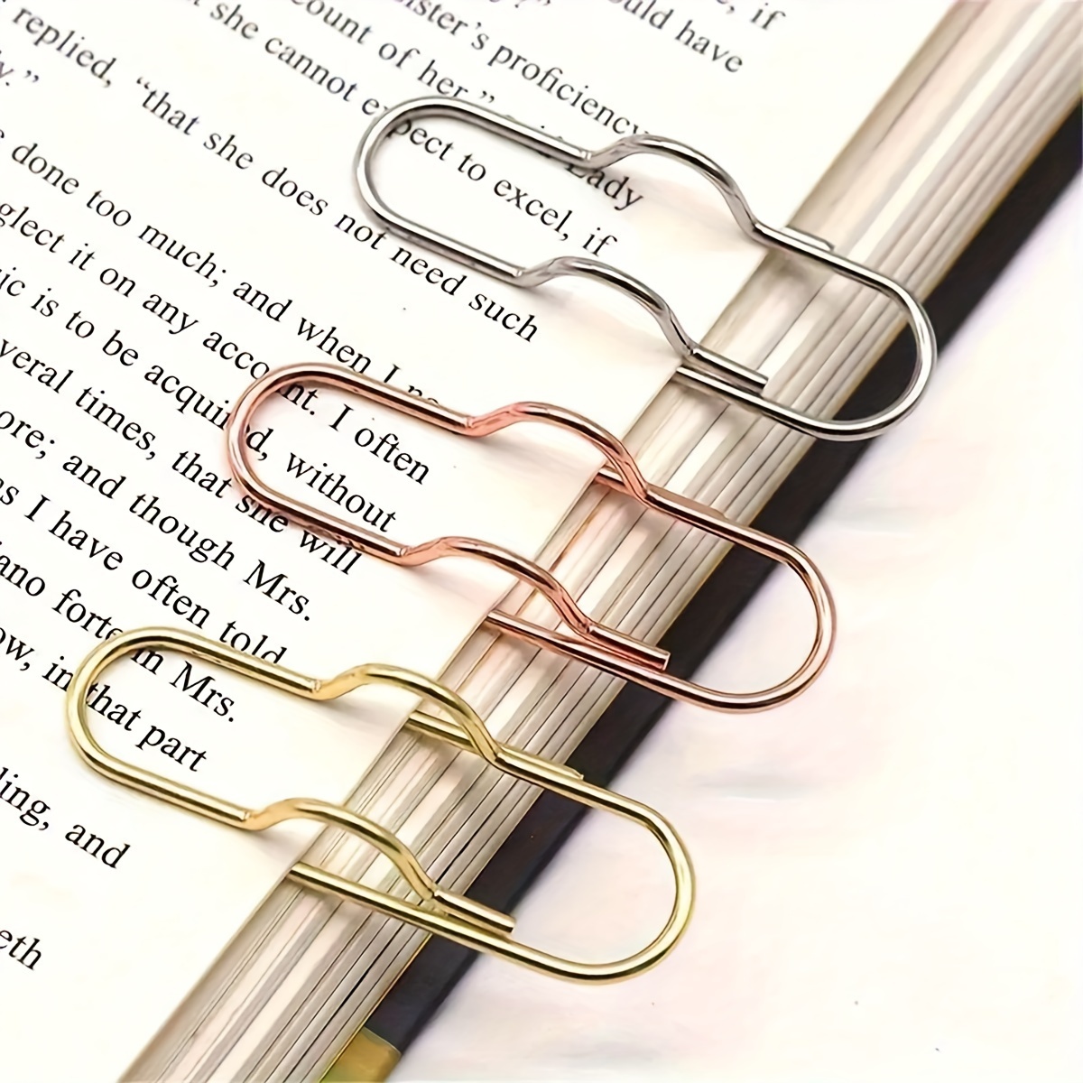Tech Accessories For Office - 3-delige meerkleurige metalen penclips Nieuw ontwerp