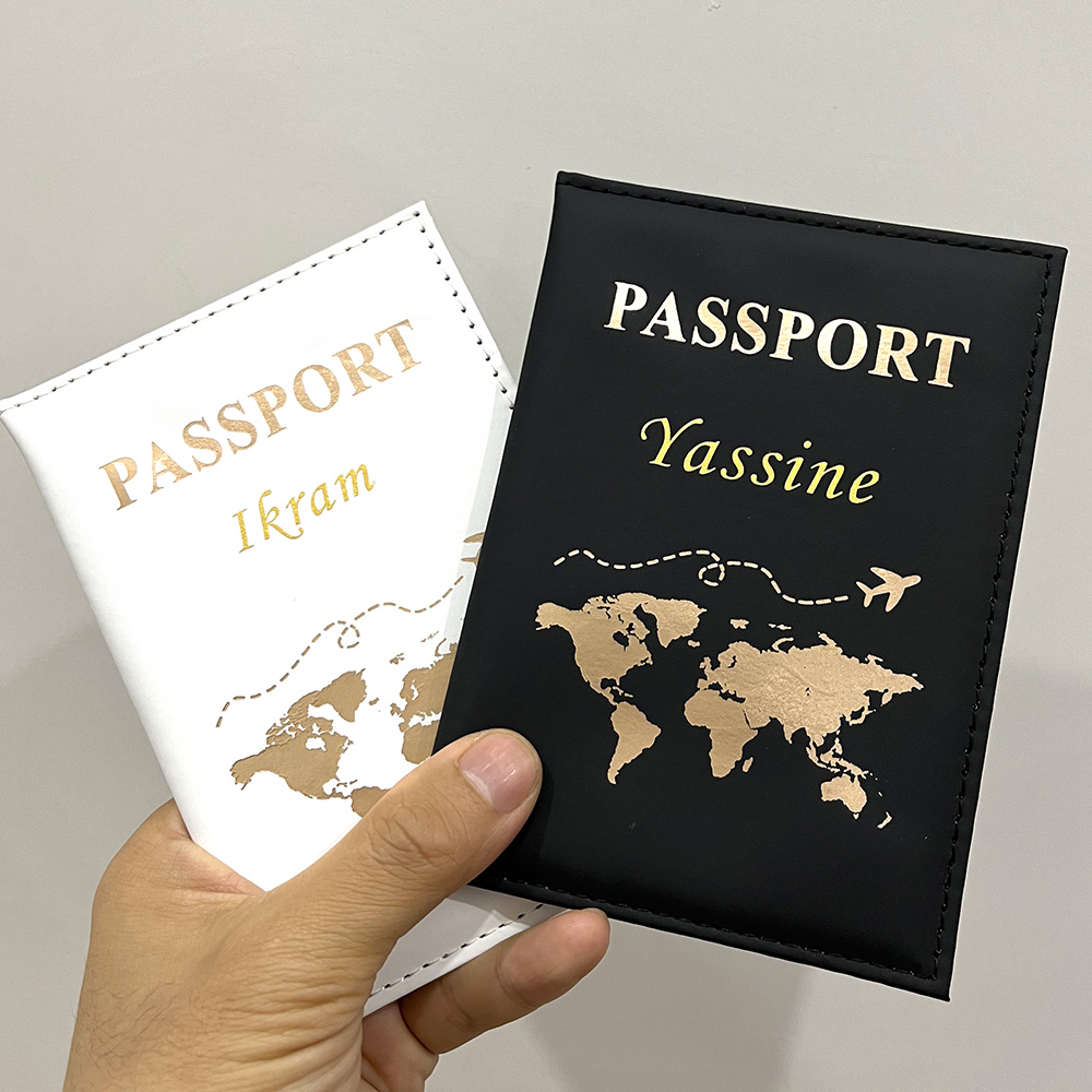 Tech Accessories Travel - Nieuwe Schattige Gepersonaliseerde Paspoorthoes Vliegtuig Vrouwen
