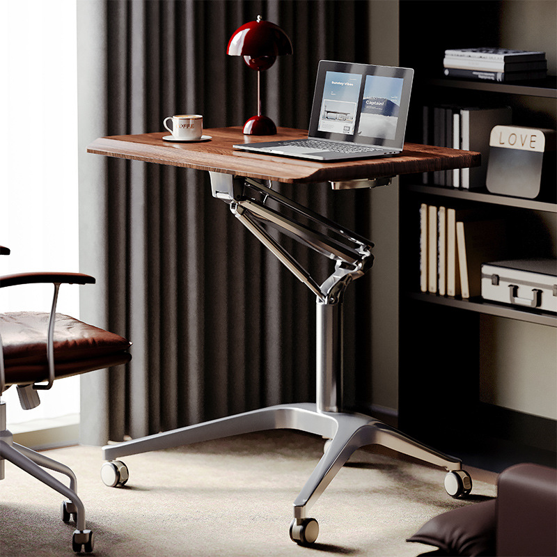 Laptop Stand Bamboo - Pneumatisch verstelbaar bureau, in hoogte verstelbare