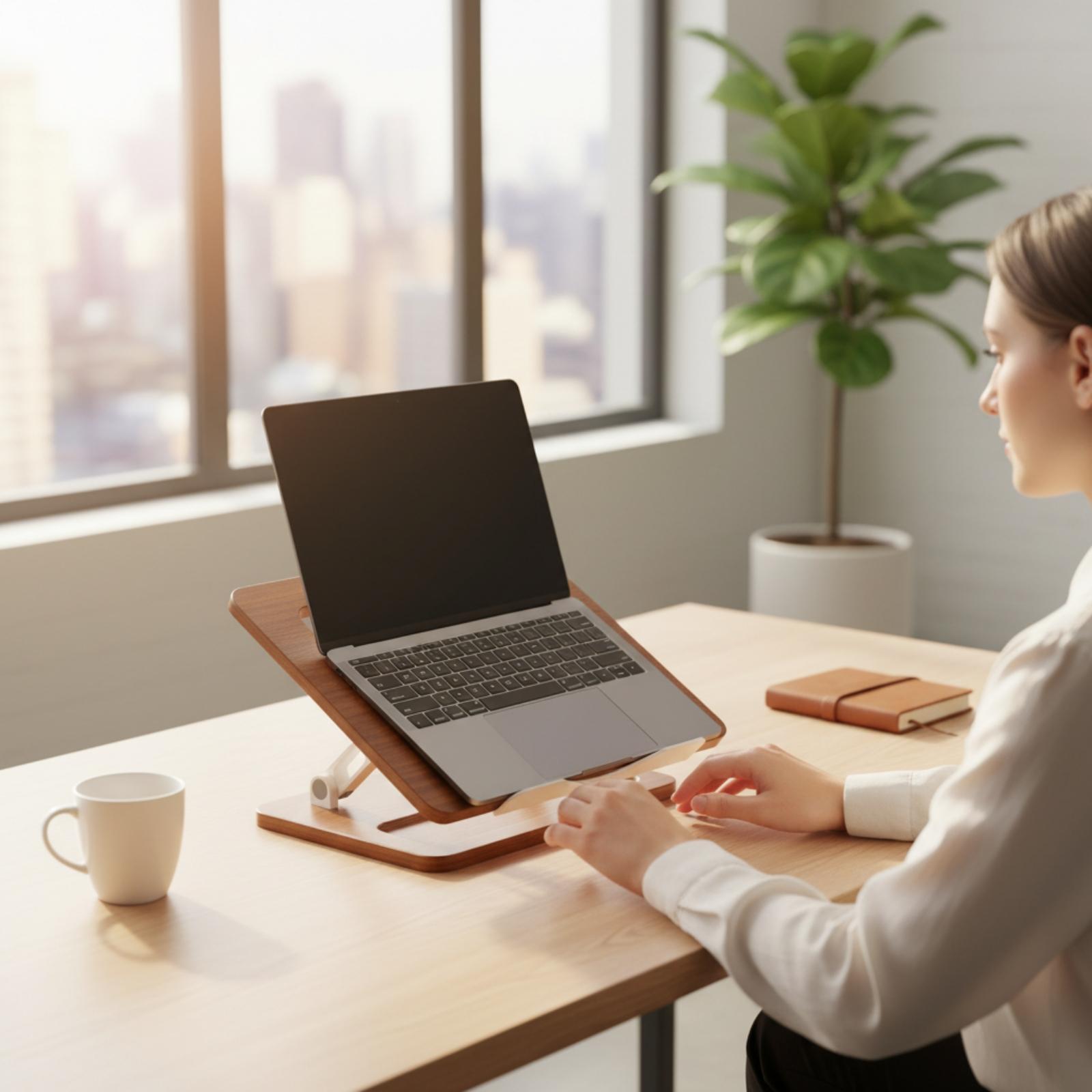 Laptopstandaard Desktop Laptop - Laptop Stand Bamboo recensie en prijs